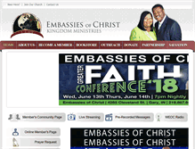 Tablet Screenshot of embassiesofchrist.com
